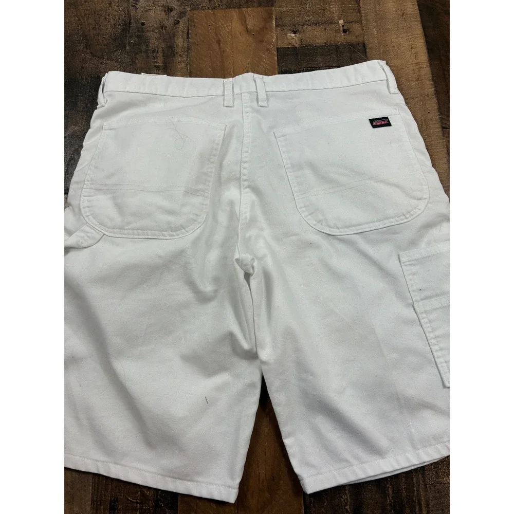 Dickies Mens White Painter Carpenter Shorts Relaxed Fit Utility Size 32‎